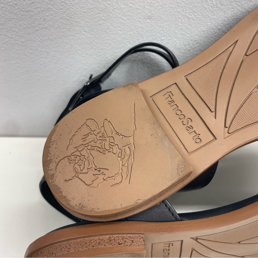 Franco Sarto Glora Leather Sandals in Black Size 7.5 - Picture 7 of 7
